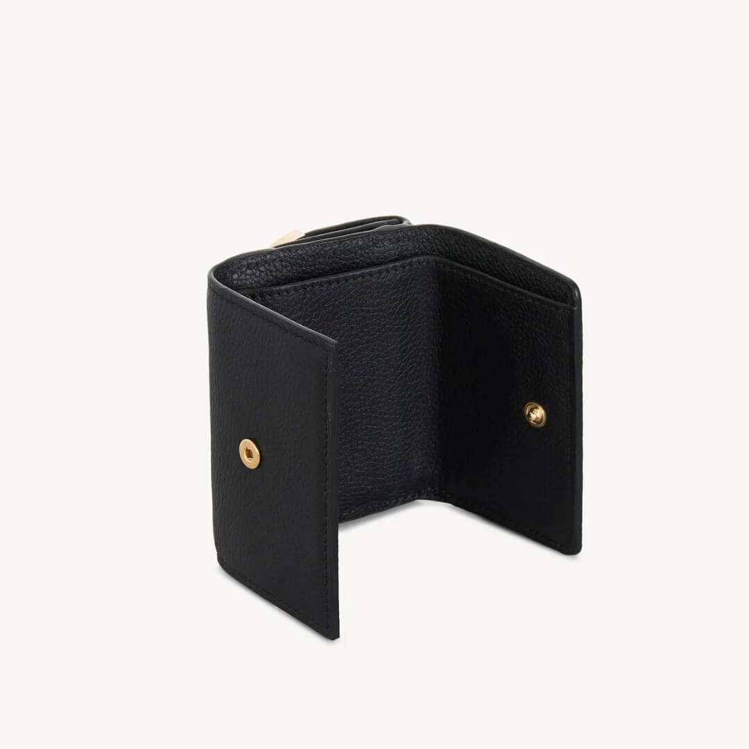 Mini Lizzie Trifold Wallet - Black