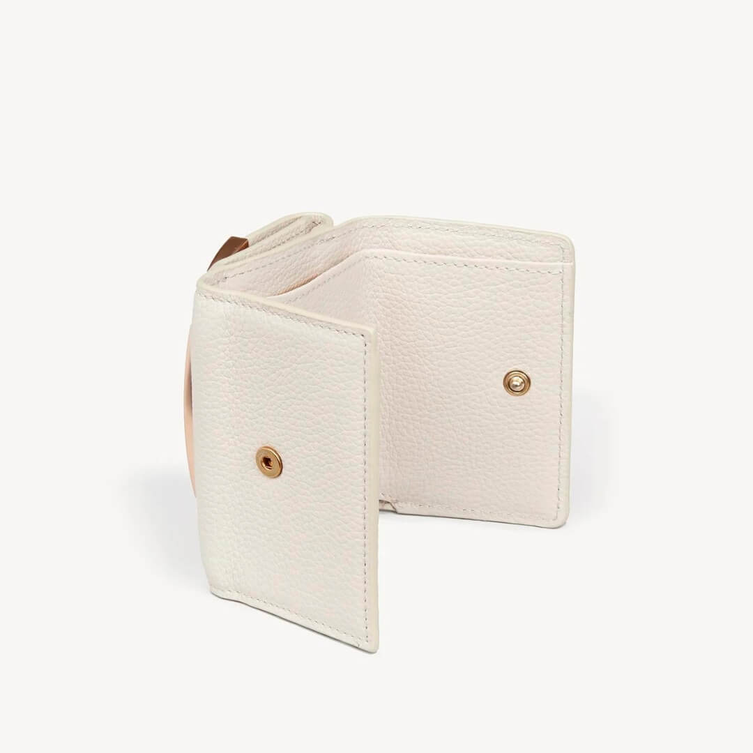 Mini Lizzie Trifold Wallet - Cement Beige