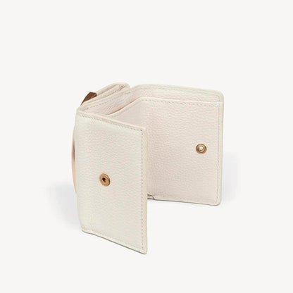 Mini Lizzie Trifold Wallet - Cement Beige