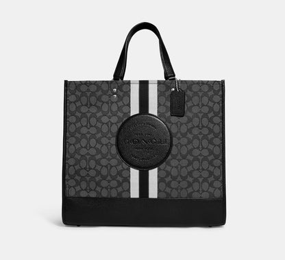 Dempsey Tote 40 in Signature Jacquard With Stripe And Coach Patch