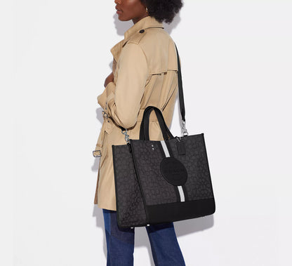 Dempsey Tote 40 in Signature Jacquard With Stripe And Coach Patch