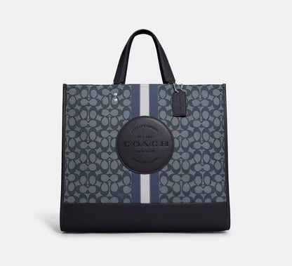 Dempsey Tote 40 in Signature Jacquard With Stripe And Coach Patch